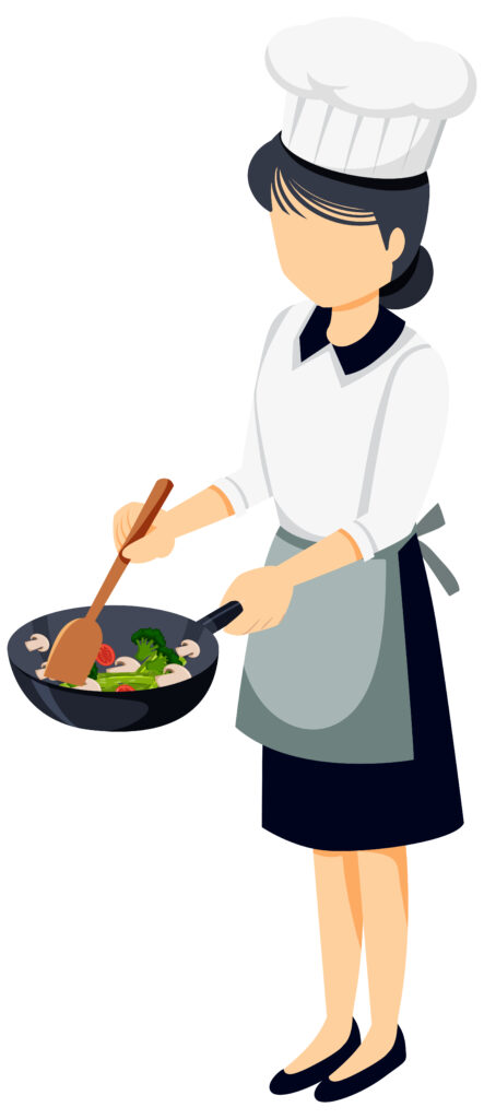 Chef woman character icon Chef woman character icon