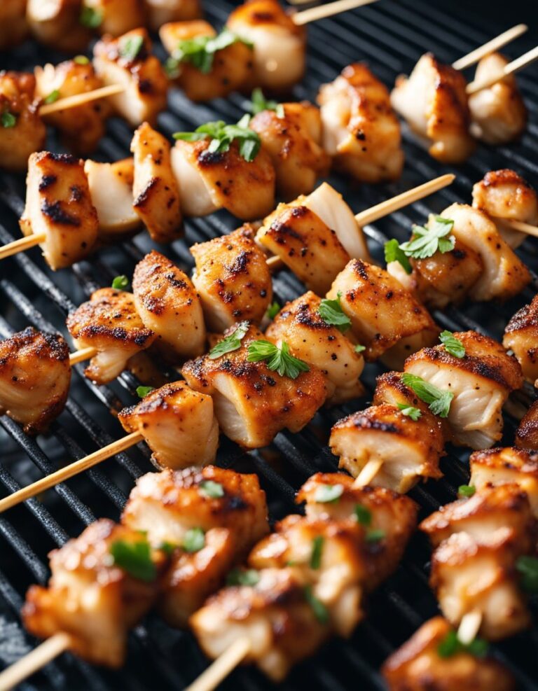 Spicy Garlic Parmesan Chicken Skewers Recipe