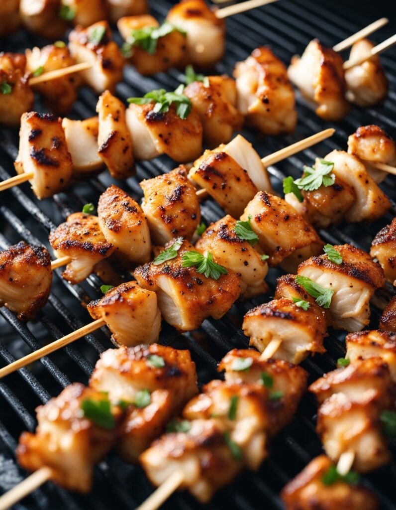 Spicy Garlic Parmesan Chicken Skewers Recipe