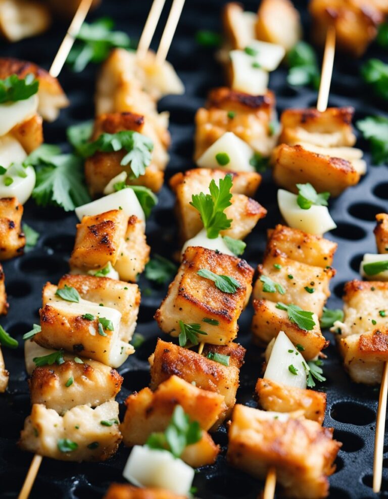 Air Fryer Garlic Parmesan Chicken Skewers Recipe: Quick & Delicious!