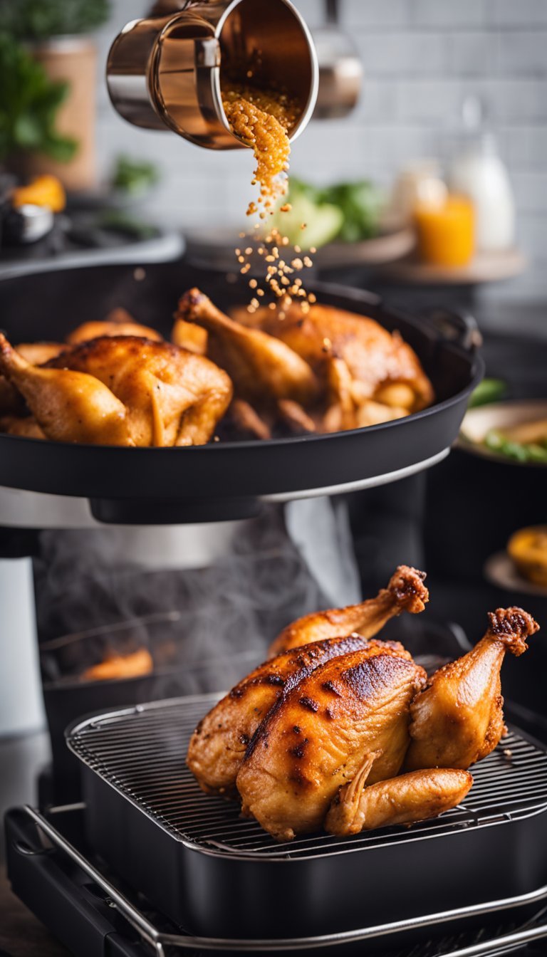 Crispy Air Fryer Whole Tandoori Chicken Recipe