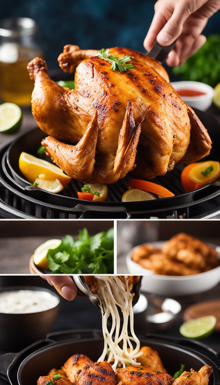 Crispy Air Fryer Whole Tandoori Chicken Recipe