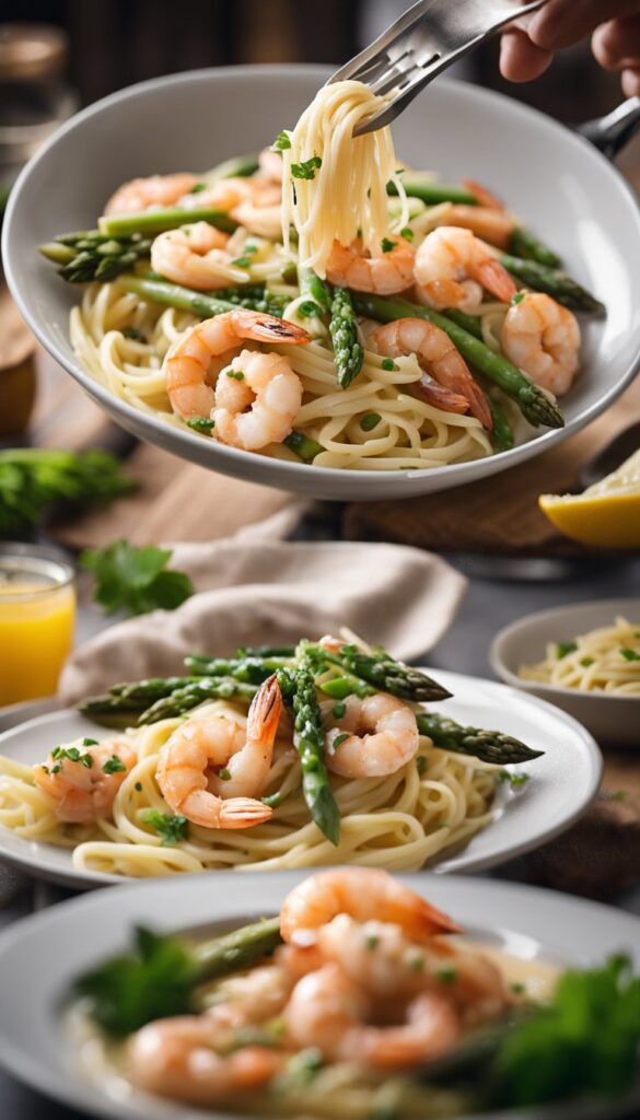 Shrimp Asparagus Carbonara: A Creamy, Flavor-Packed Pasta Dish