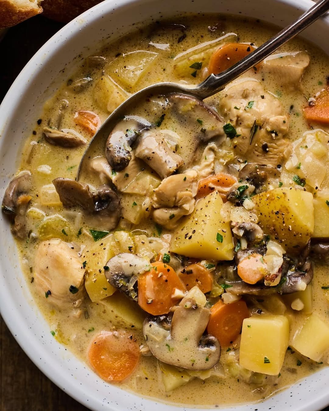 Creamy Hearty Chicken Stew – Cozy Comfort in a Bowl