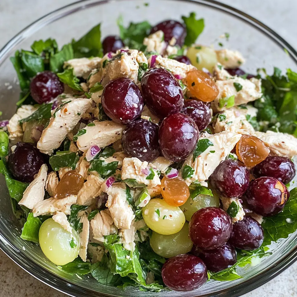 Healthy Greek Yogurt Chicken Salad with Grapes – Creamy, Fresh & Perfect for Meal Prep!