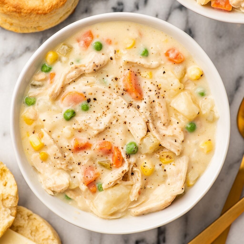 Creamy Chicken Pot Pie Soup Recipe – Quick & Delicious!