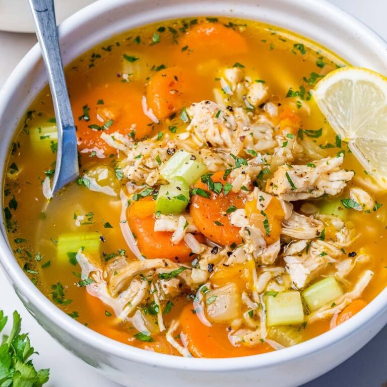 Lemon Chicken and Rice Soup Recipe for Slow Cooker Delight