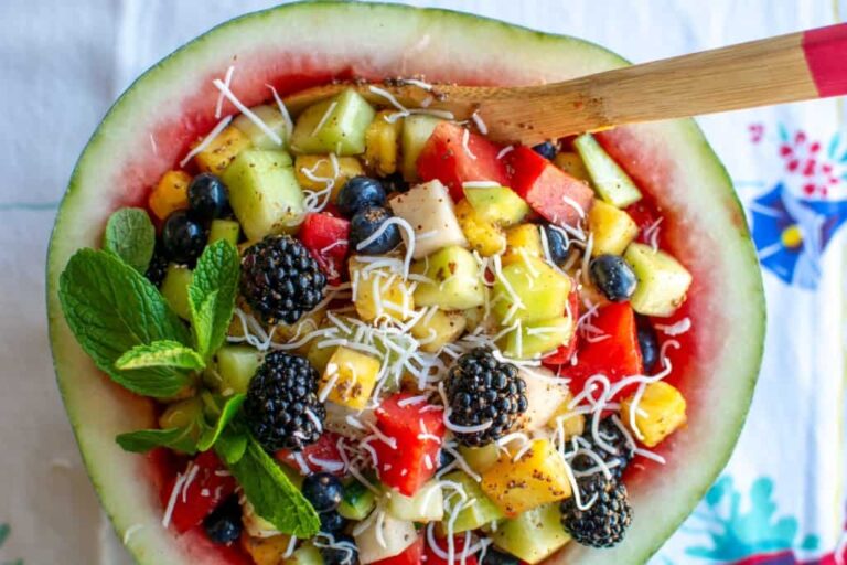 Delicious Mexican Fruit Salad Recipe with Zesty Lime Dressing – Sweet, Tangy & Refreshing