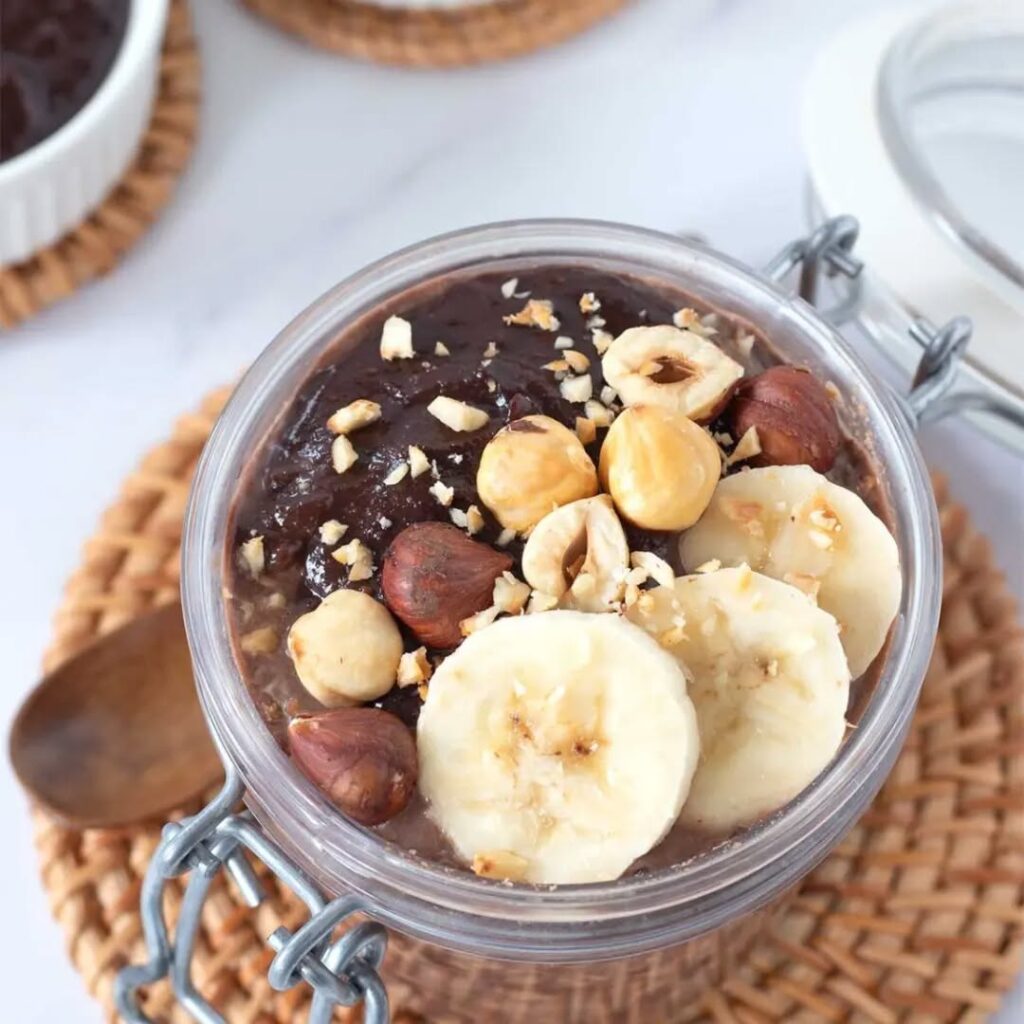 Chocolate Banana Overnight Oats Recipe