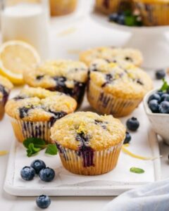 Bakery Style Blueberry Muffins