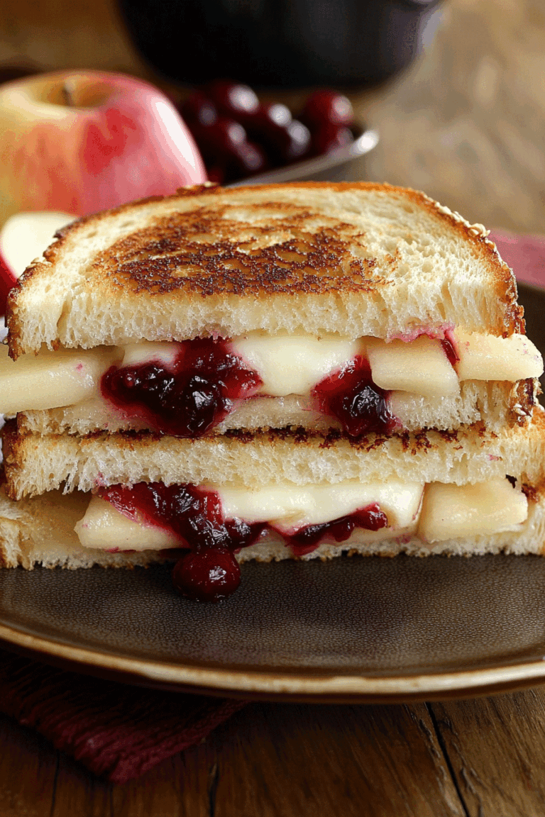Brie, Apple, and Cranberry Grilled Cheese Recipe