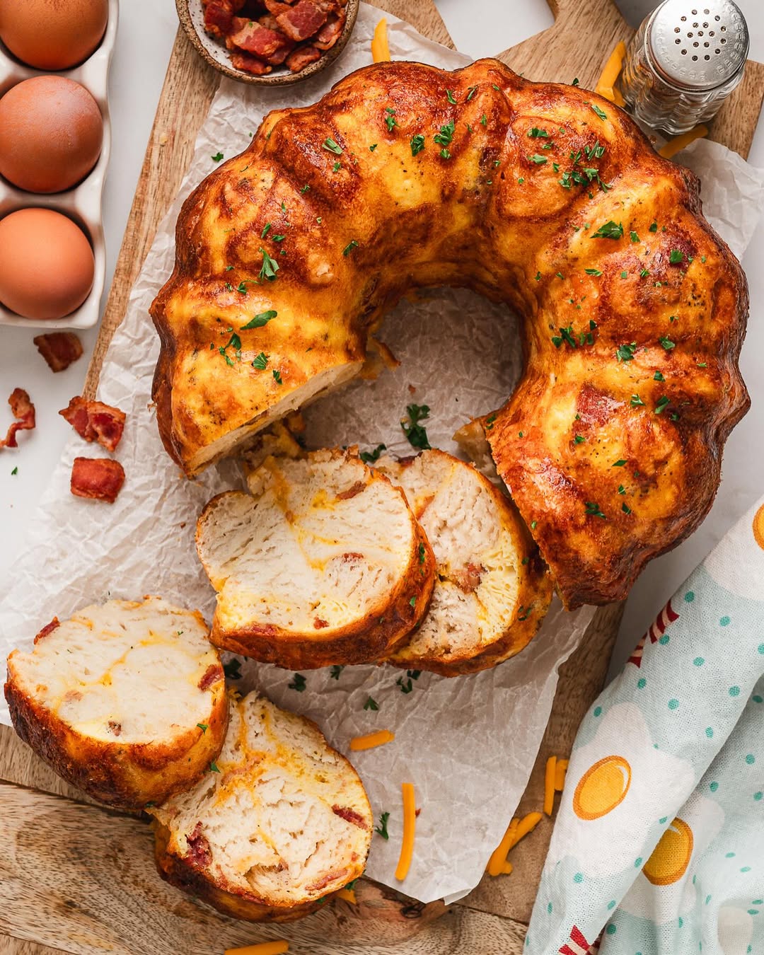 Bundt Pan Bacon Egg and Cheese Brunch Bread Recipe