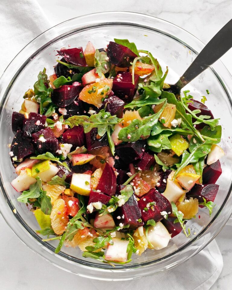 Beet Salad with Arugula and Balsamic Vinaigrette – Fresh, Earthy & Elegant!
