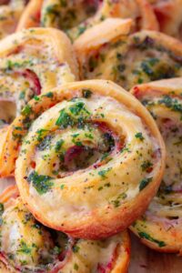 Baked Ham and Cheese Pinwheels Recipe
