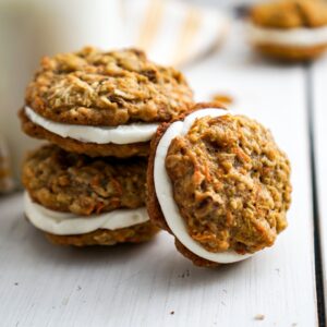 Carrot Cake Cookie Sandwiches