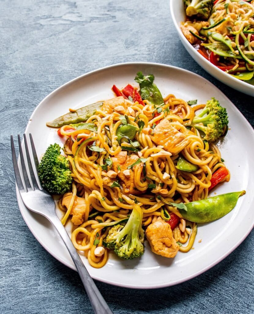 Zucchini Noodle Stir-Fry with Chicken