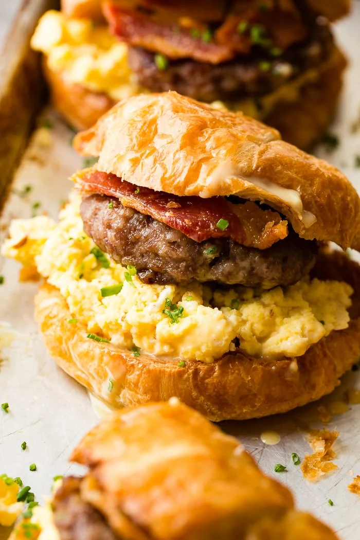 Maple-Dijon Croissant Breakfast Sandwiches Recipe