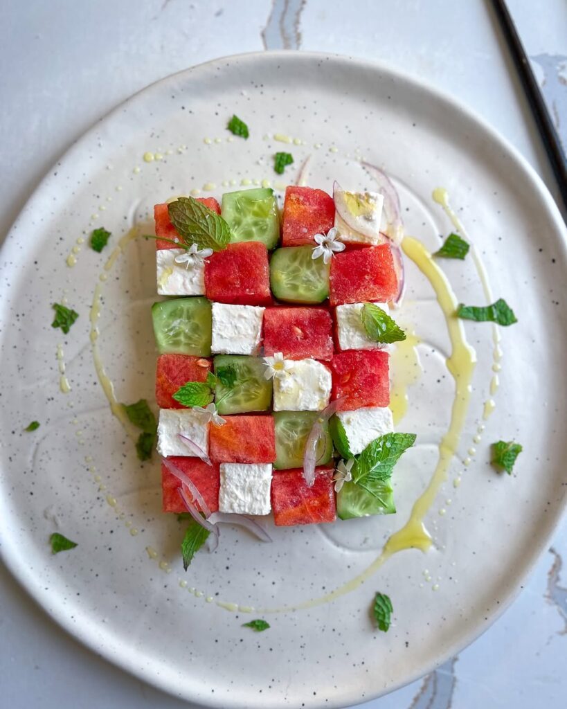 Watermelon Feta Mint Salad