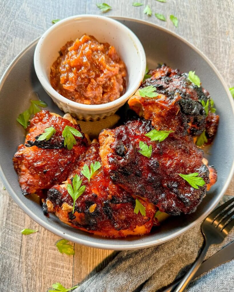 Apricot Glazed Chicken Thighs